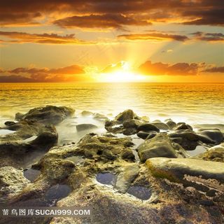 海边夕阳风景图片下载素材