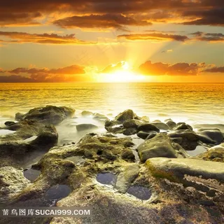 海边夕阳风景图片下载素材