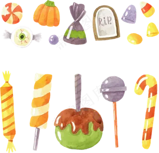 卡通万圣节节日糖果
