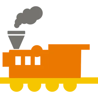彩色火车头元素图标