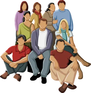 彩色矢量卡通商务团队人物 免抠