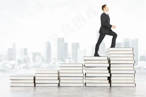 登台阶的商务人士素材 登台阶的商务人士素材
