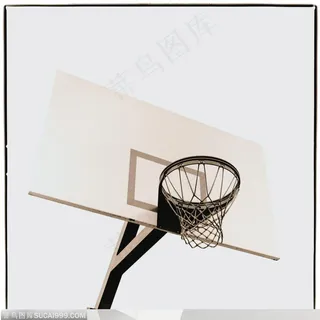 篮球运动-白色的篮板