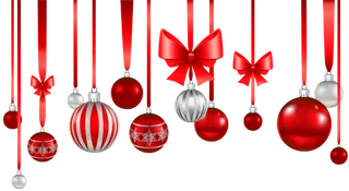 圣诞节冷杉铃铛花束饰品礼物盒免抠