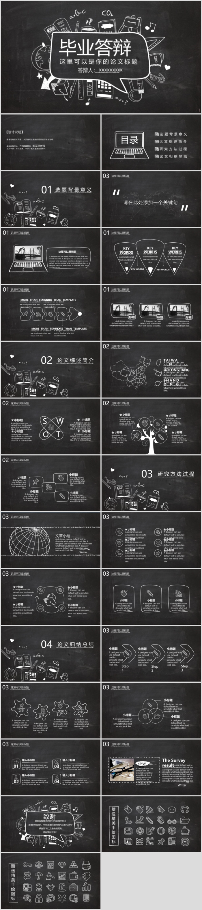 毕业答辨设计ppt通用模板