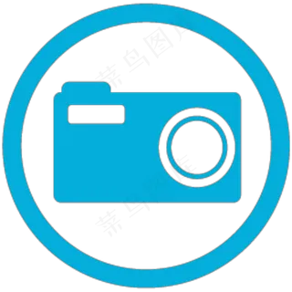 蓝色相机图标