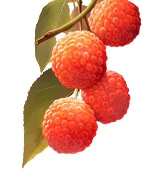 水果荔枝国风绘画元素