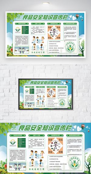 传统食品安全教育展板模板