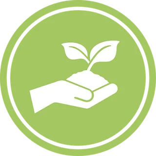 现代农业手捧叶子标识