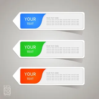 免抠彩色贴纸标签