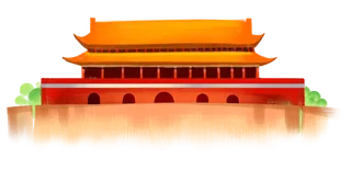 *建军节建党国庆节党建元素图片 卡通手绘PNG透明免扣PS素材