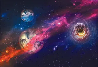 太空背景墙吊顶