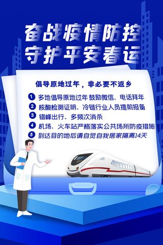 春节冬季肺炎疫情防控指南宣传海报插画展板PSD设计素材模板