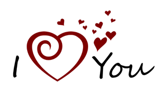 我爱你心形情人节