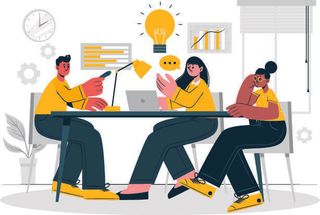 扁平化人物场景办公互联网等距ai矢量设计网页海报UI素材插画