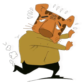 卡通小老虎PNG免抠插画素材可爱动物老虎插画贴图PNG免抠设计素材