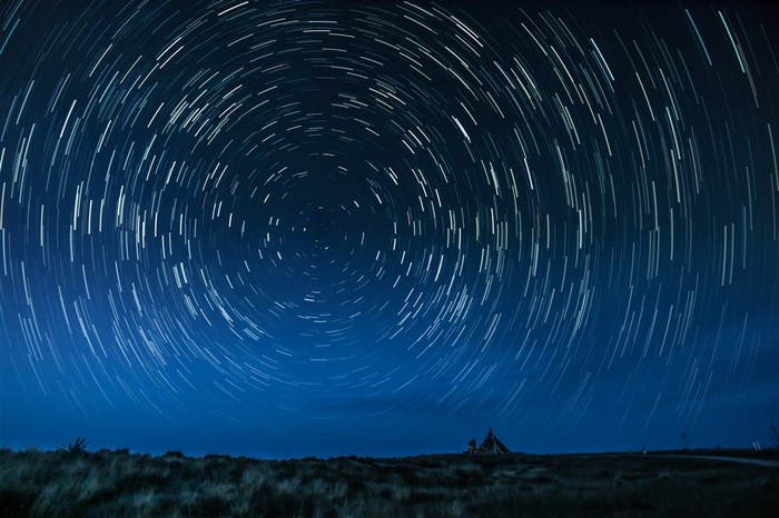 原野星空图片