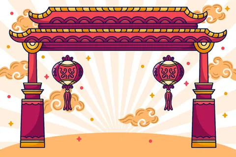 设计红色祝贺新年