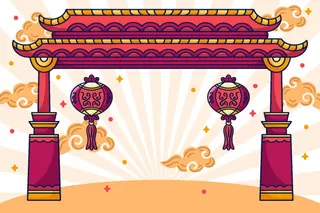 设计红色祝贺新年