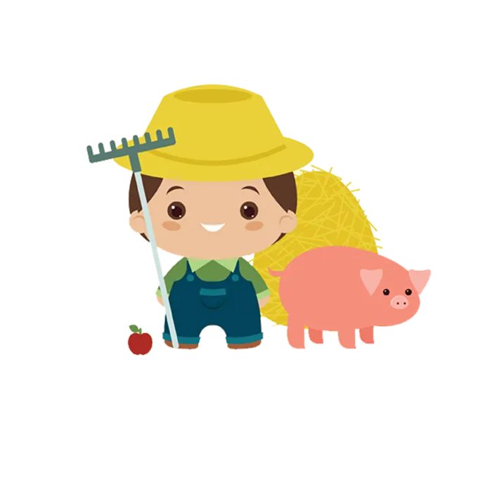 人物小猪现代农业