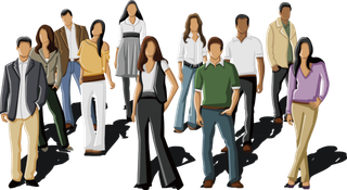 彩色矢量卡通商务团队人物 免抠