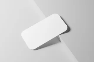 正面圆角名片样机素材