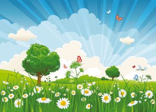 欢迎春天到花开风景