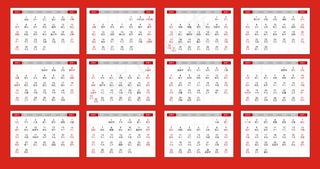 2024龙年日历素材