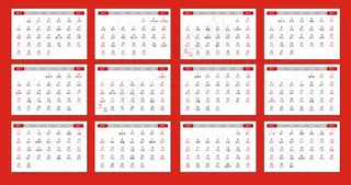 2024龙年日历素材