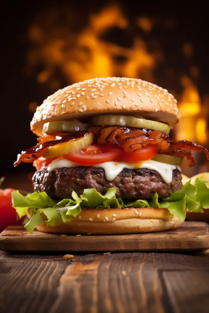 美味汉堡包美食摄影图(2688x4032)