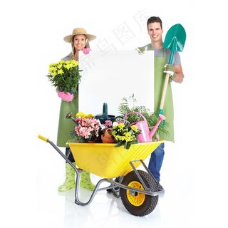时尚园艺男女情侣图片
