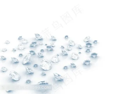 散落一地的小钻石摄影高清图片