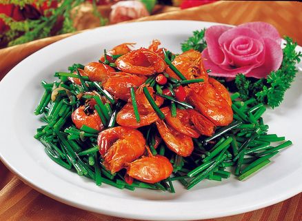 CXC02217韭菜花炒基尾虾