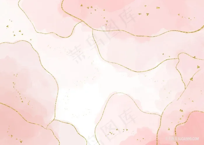 粉色水彩彩鎏金底纹背景