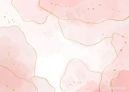 粉色水彩彩鎏金底纹背景