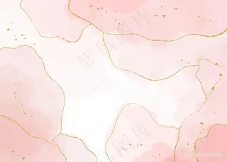 粉色水彩彩鎏金底纹背景