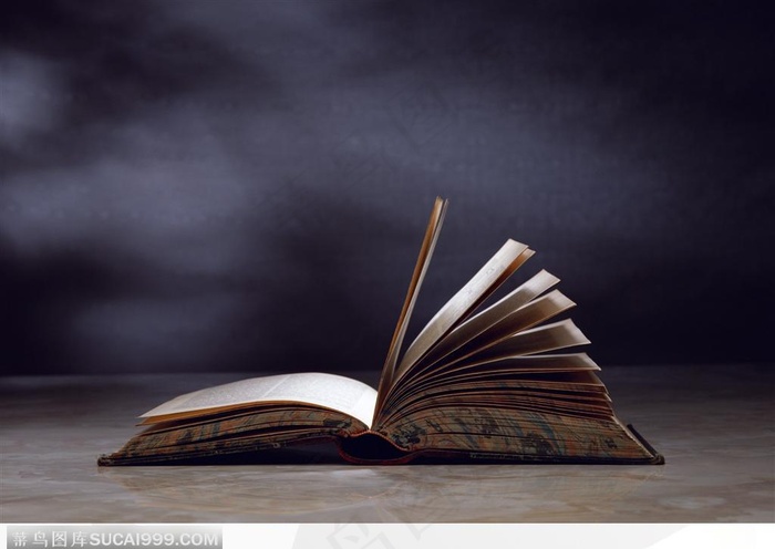 打开的古老精装书本正面书本图片书本图片