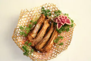  竹笪京葱蒜香骨 