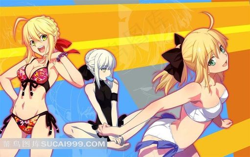 性感可爱的动漫女孩插画素材