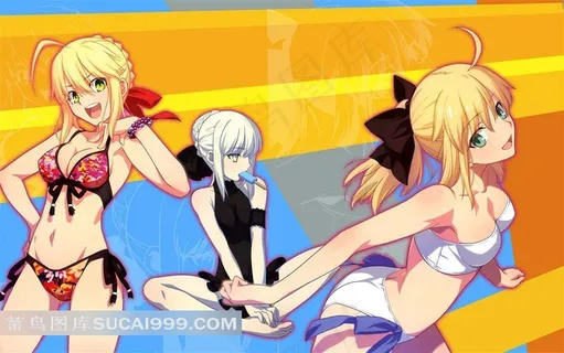 性感可爱的动漫女孩插画素材