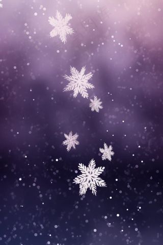 紫色夜景雪花唯美背景