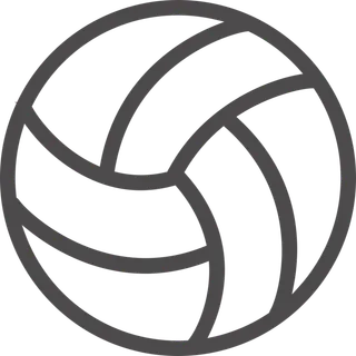 简约排球装饰元素