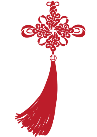 红色平安结中国结免扣素材