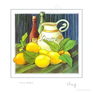 柠檬高清瓶子插画