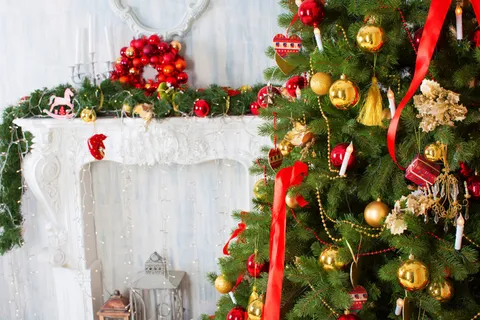 圣诞节圣诞壁炉圣诞树装饰圣诞球花环(6) 圣诞节圣诞壁炉圣诞树装饰圣诞球花环(6)