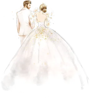 婚纱卡通人物婚礼白纱结婚婚纱摄影手绘