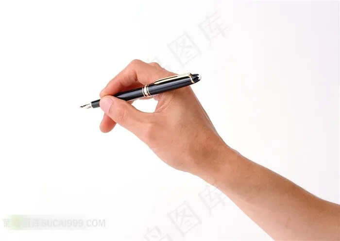手势动作 手拿钢笔动作特写