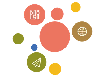 圆形图标卡通简笔少儿兴趣班