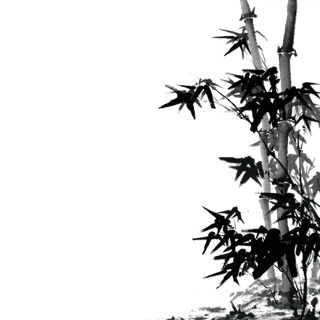 竹子水墨画中国风国画墨水书法竹子画