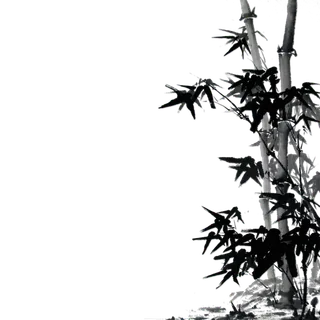 竹子水墨画中国风国画墨水书法竹子画